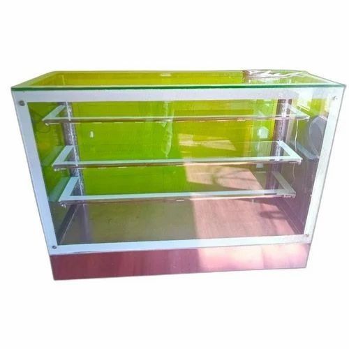 Stainless Steel Glass Sweets Display Counter