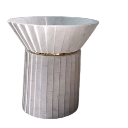 Stone Pedestal Wash Basin - Premium Quality, Round Designer Style | Optimum Condition, New Only