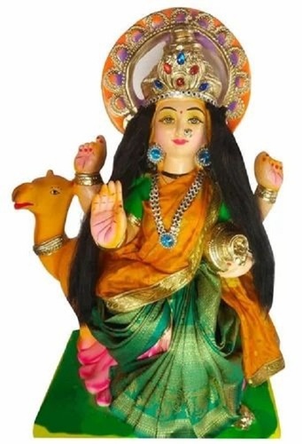 Terracotta Painted Dashama Goddess Statue