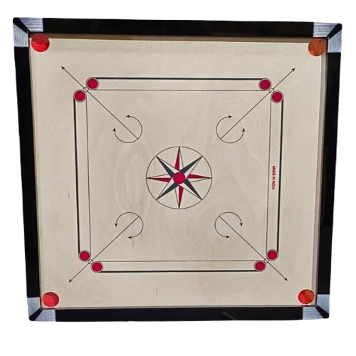 Tournament Carrom Board - Wooden Material, 32x32 Inches, Designed for 4 Players | High Quality for Adults, Ideal for Residence