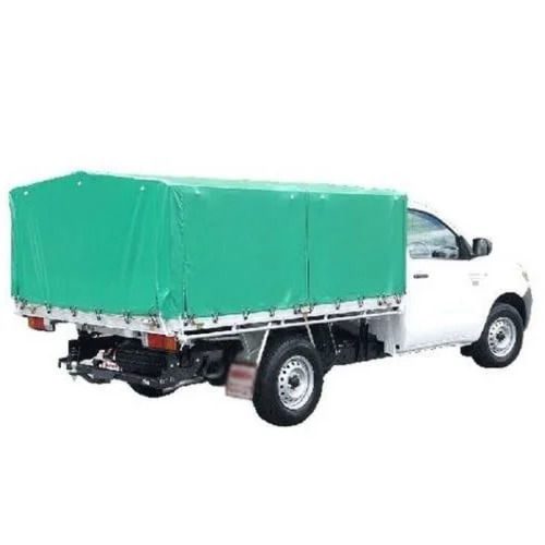 Truck Tarpaulin Cover - 5 mm PE Laminated, Waterproof HDPE Material, Green Plain Design for Industrial Use