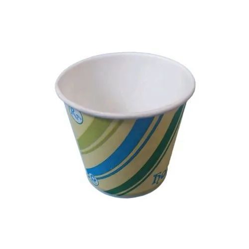 100 Ml Printed Paper Tea Cup - Paper Material, 100 ml Size, White Color | Grease-Resistant, Sturdy Build, Leak-Proof, Compact Size, Eco-Friendly, Colorful Prints, Easy to Handle