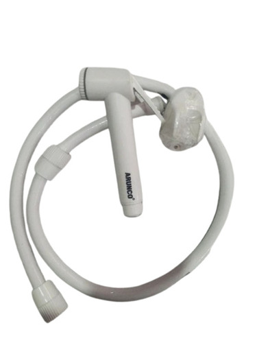 Abs Plastic Bathroom Health Faucet - 1 Meter Length, White Polished Finish | Wall Mounted, Corrosion Resistant