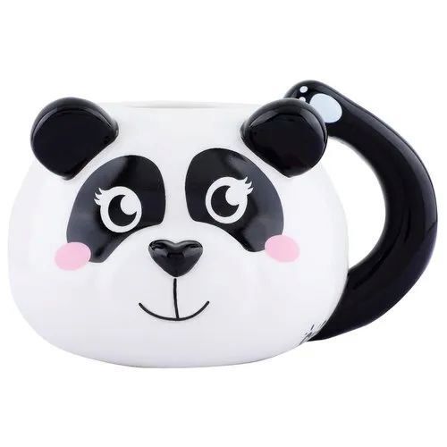 Bear Novelty Tea Mug - Durable Ceramic Material Round Shape | Whimsical Design Microwave-Safe Dishwasher-Safe Comfortable Grip Vibrant Colors