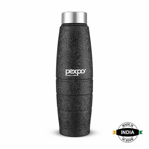 Black 1000 Ml Steel Water Bottle