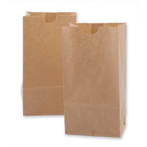 Brown Paper Bag - Premium 2.5-5 Kg Capacity Biodegradable Reusable Tear-Resistant Lightweight Durable Rope Handles Customizable