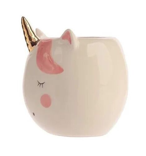 Ceramic Sleepy Unicorn Mug - 12.5 x 11 x 13 Centimeters | Stylish Design, Comfortable Grip, Durable Ceramic, Microwave-Safe, Dishwasher-Safe, Heat-Resistant, Lid Included