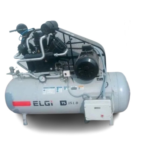 Elgi Ts 15 Lb Two Stage Reciprocating Air Compressor - Color: White And Black