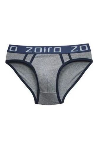 High Design Cotton Mid Rise Brief - Cotton, Mid Rise, Grey and Blue | Durable Stitching, Breathable, Elastic Waistband, Versatile Style