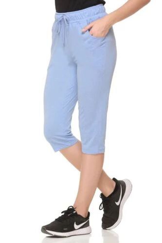Ladies Blue Capris