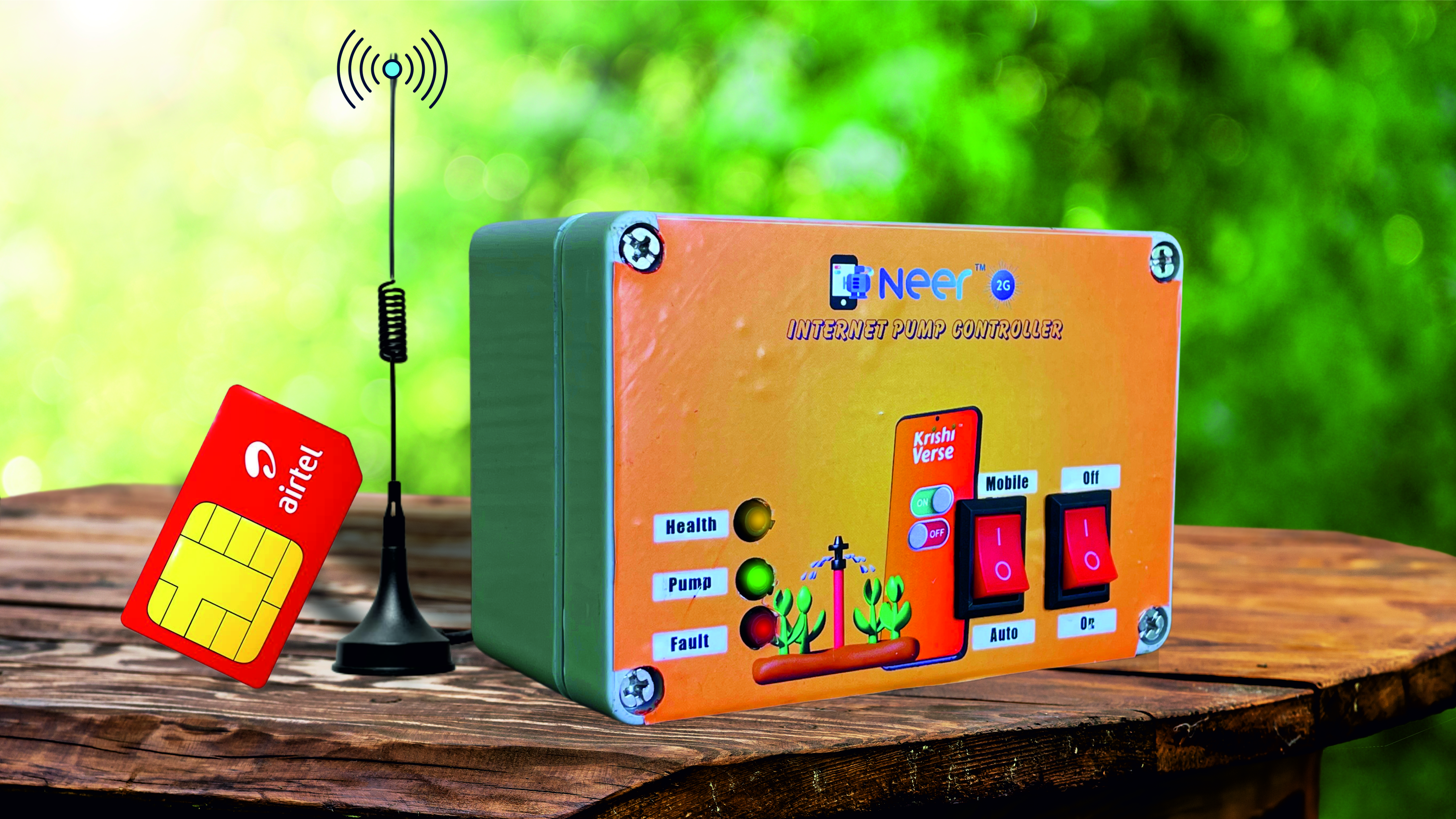 NEER Lite Mobile GSM Internet Pump Starter Controller, for 1 and 3 Phase Motor Pumps