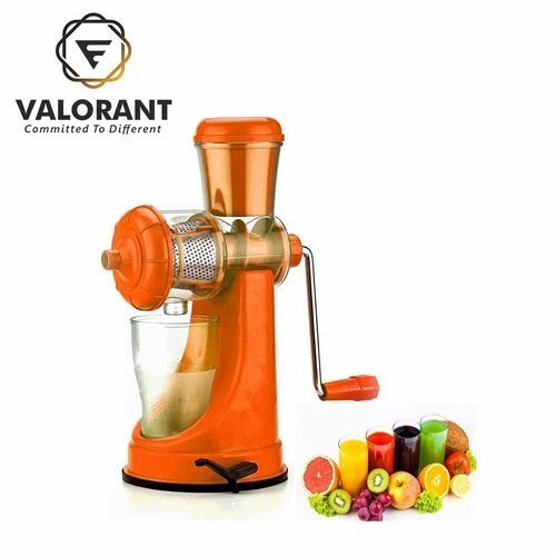 Orange Color Plastic Hand Fruit Juicer - 500 Ml Capacity 650 Gram Weight | Durable and Hygienic Design for Everyday Use
