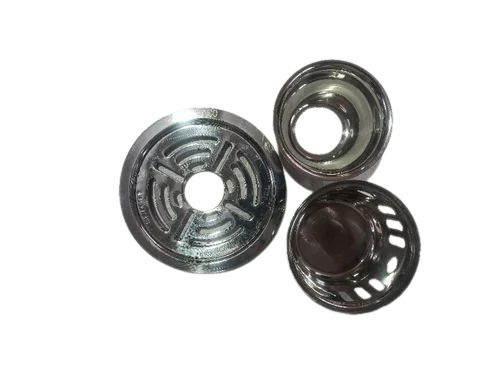 Stainless Steel Gratings - Light Duty Round Plate Design | Silver Color, Ideal for Bathroom Use