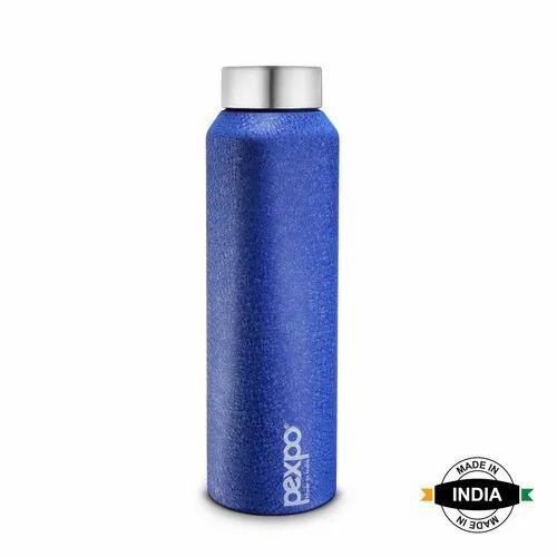 Stainless Steel Water Bottle - Blue Color, Screw Cap Design | Durable, Long Lasting Quality