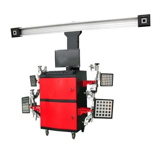 Wheel Alignment Machine - 220V, 0.75 kW Power, 50 Hz Frequency, For 10-20 Inch Wheels - New, Electric Power Source, 35 Degree Steering Angle, 24 Inch Wheel Clamp