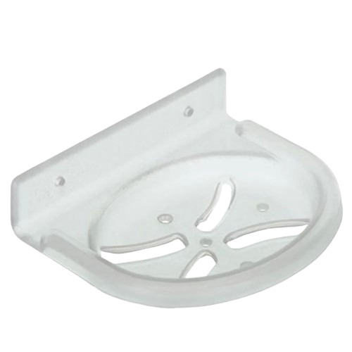 Plastic Soap Dish - Plastic, 6 Inch, Transparent, Oval | Wall Mounted Design, Easy to Clean, Durable for Daily Bathroom Use