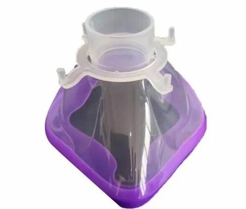 Anaesthetic Face Mask - Plastic Material, Size S/M/L/XL, Color Blue | Feature-Colored Hook for Easy Identification, Disposable/Reusable Function