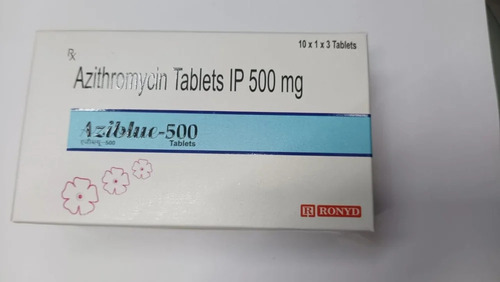 Aziblue 500mg Azithromycin Tablets - Prescription Required, Ideal for Hospital and Clinic Use, Therapeutic Grade Medicine