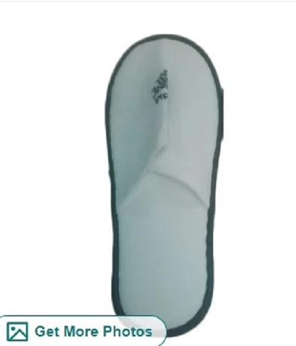 Closed Toe Polyester Bathroom Terry Slipper - Terry and Polyester Material, Various Sizes, White Color, Unisex | Highly Comfortable, Lightweight, Easy to Wear, Anti Skid
