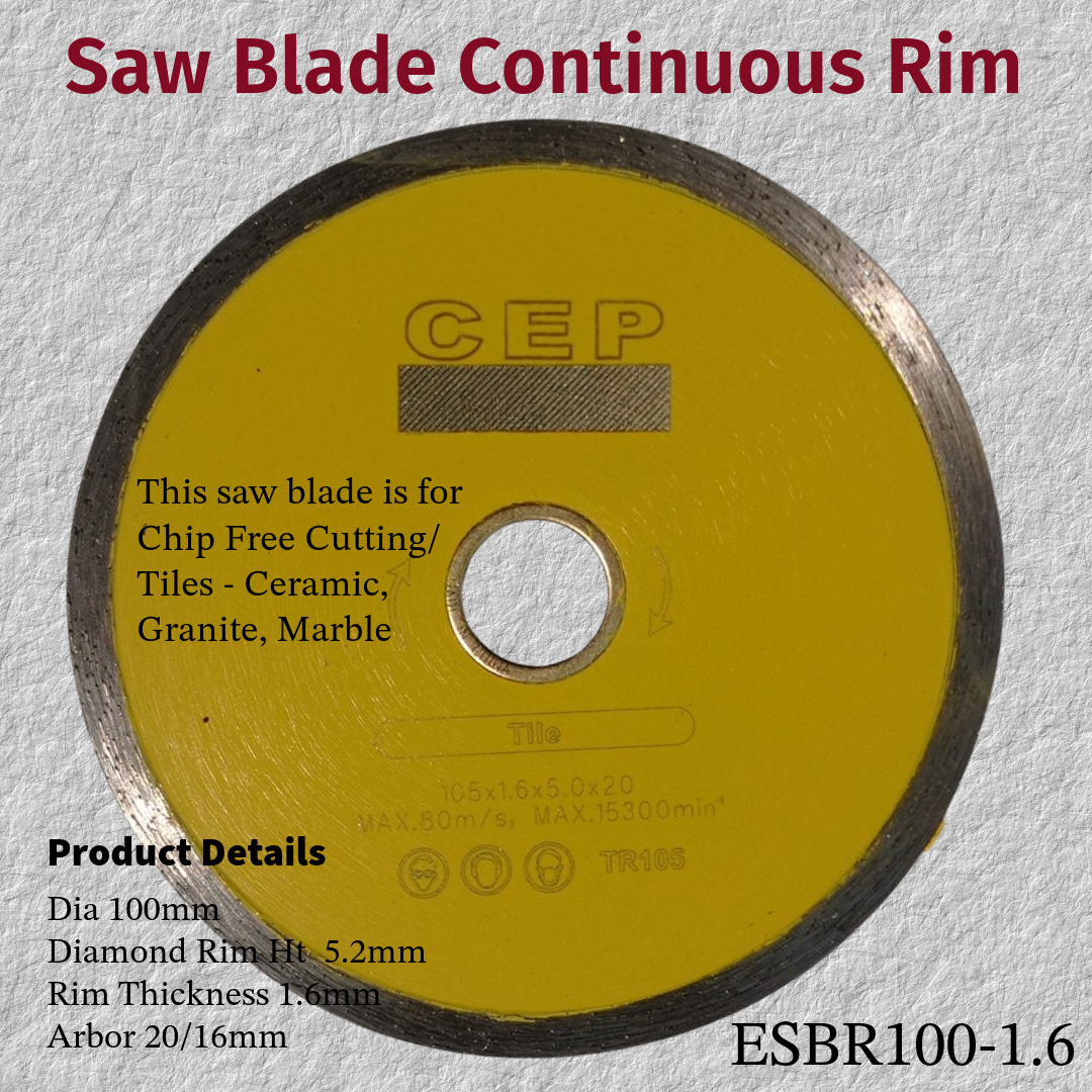 Diamond Saw Blade - Continuous Rim