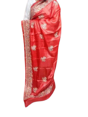 Embroidery Tussar Silk Saree