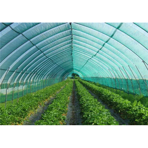 Greenhouse Shade Net - 50 m Length, 63 GSM, 75% Shade Rate, 1 mm Thickness | HDPE Material, Green Color