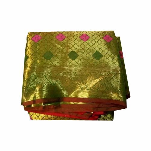 Ladies Fancy Saree - 100% Art Silk, 5.5 m Length without Blouse, Light Weight and Breathable | Party Wear, Printed Banarasi Style, Suitable for Summer and Winter