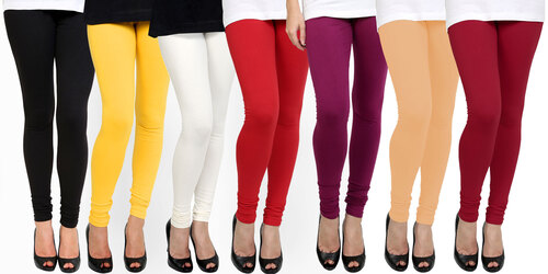 Ladies Leggings - Cotton Blend, Customized & Standard Sizes Available | Figure-hugging Fit, Moisture-wicking, All-season Comfort