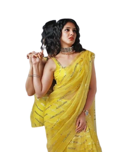 Mono Georgette Embroidery Saree