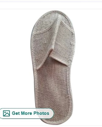 Open Toe Jute Terry Slipper - Terry and Jute Material, Various Sizes , Off White Color , Lightweight , Unisex Design , Anti Skid Comfort