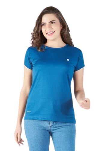 Premium Polyester Quick-dry Polo Neck T-shirt - Blue Color, Lightweight Comfortable Fit, Durable Stitching, Stretchable Material, Available In Sizes Xs, S, Xl