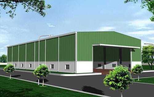 Prefabricated Buildings - Color: Green & White