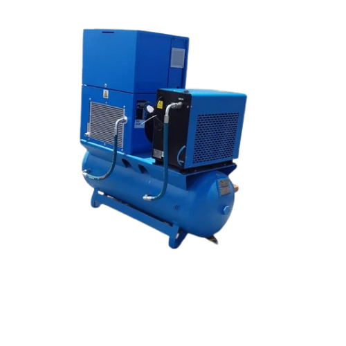 Rotary Screw Air Compressor - 30 HP, 51-120 cfm Flow Rate, 13 Bar Pressure | Class 0 Air Quality, Single Stage, Silent Operation, Electric Power Source, Air Cooled, Blue Finish