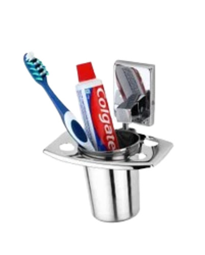 Stainless Steel Toothbrush Holder - Wall Mounted Design, 300g Lightweight | Single Holder for Bathroom Fitting