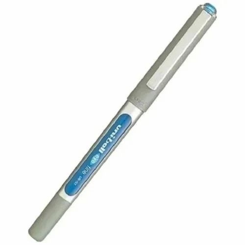 Uniball Blue Ballpoint Pen - Plastic, 0.5 mm Tip Size, Vibrant Blue Ink Color | Smooth Writing, Durable Metal Tip, Comfortable Grip, Quick-Drying Ink