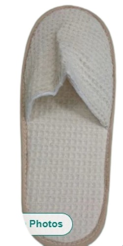Waffle Bathroom Slipper - Waffle Material, Various Sizes, Ivory White | Lightweight Design, Anti-Skid, Perfect Fit for All Seasons