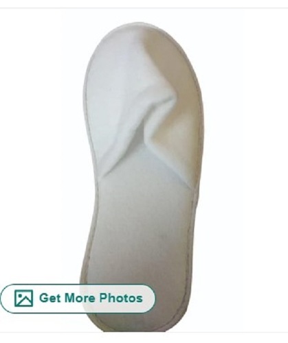 White Disposable Bathroom Terry Slipper