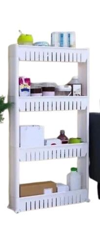 4 Layer Plastic Storage Rack - Premium Quality, Lightweight And Water-resistant | Adjustable Shelves, Eco-friendly Design, Sturdy And Stackable