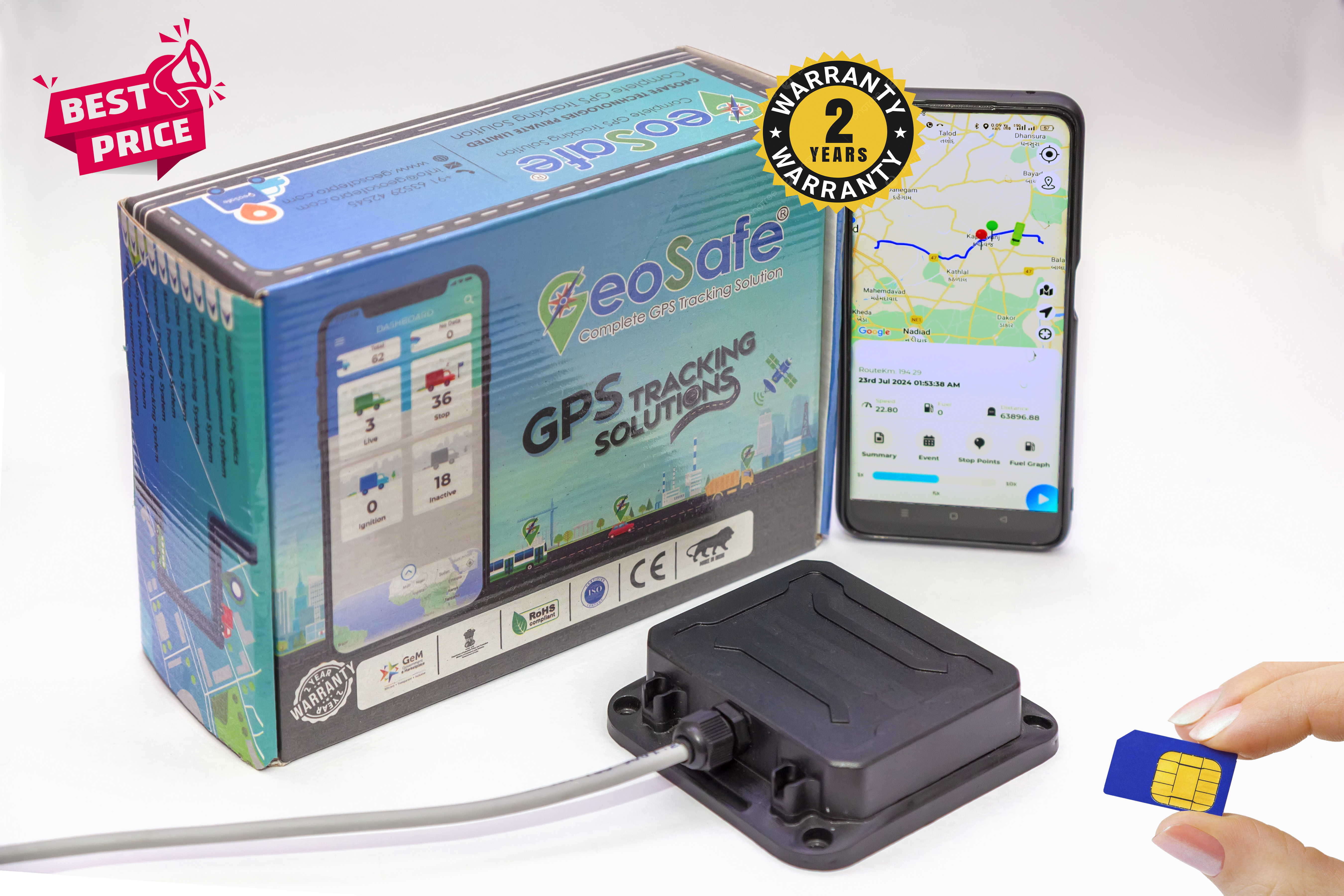4G GPS Device With Jio SIM, GPS Tracker, GPS Tracking Solution, GPS for Car, Bus, Truck, Bike.