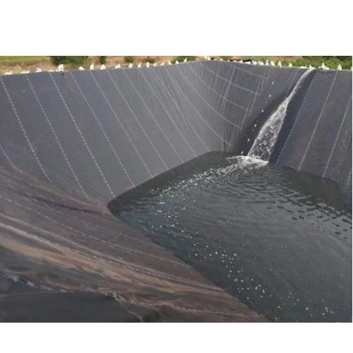 Agriculture Hdpe Pond Liner - HDPE Material, 3 Meter Width, 90GSM Thickness, Black Color | Waterproof, Woven Technique, Standard Design, Plain Tent Style