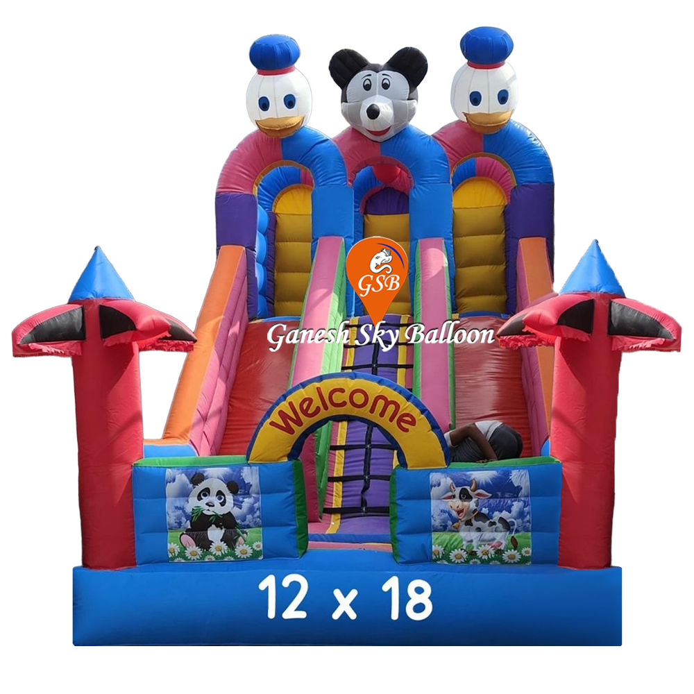 Bouncy Slide For Kids - Diameter: 18 Foot (Ft)