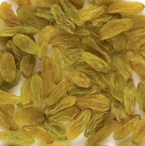 Dried Green Raisins - Seedless, 100% Pure, Very Good Quality | Sun-Dried Kishmish, Sweet Taste, Elongated Shape, Good for Health, Low Moisture