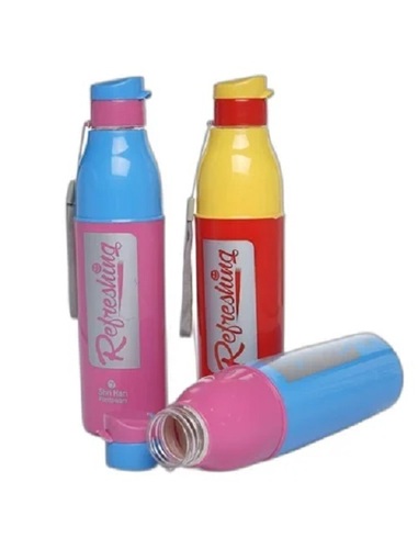 Fancy Cool Refreshing Bottles - 500ml Round Multi-Color Plastic , Portable Leakproof Designer Style