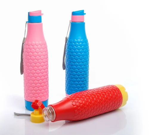 Fancy Cool Victoria Water Bottles - Plastic, 1000 Milliliter (ML), Multi-Color, Round Shape | Portable, Designer, Leakproof