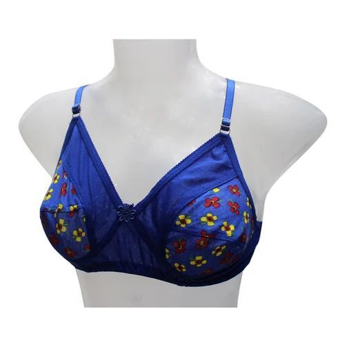 Floral Printed Bra - Cotton Fabric | Premium Quality, Light Padding, Seamless Design, Durable Stitching, Stretchable, Hook-and-Eye Closure, Smooth Cups, Fade-Resistant Prints, No Chafing