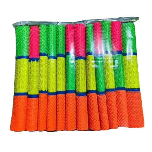 Floro Garden Cricket Bat Grip - Rubber, Pack of 12 Pieces | Adjustable, Flexible, Multicolor, Ideal for Adults, Unisex Usage