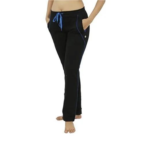 Ladies Neo Classic Plain Track Pant - Cotton Summer Plus Size, Black and Pink | Premium Quality, Lightweight Feel, Flat-Lock Seams, Soft-Touch Material, Hidden Waistband Pocket, Smooth Waistband, Tapered Leg, Flexible Movement