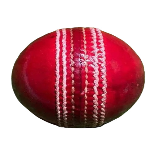 Leather Cricket Ball - Premium Quality Leather, Red Color | Durable, Ideal for Adults, Unisex Design