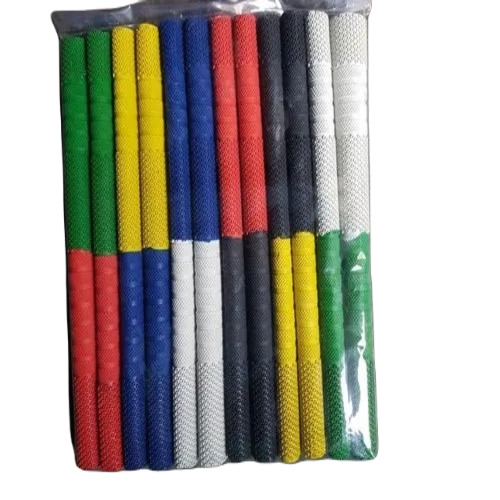 Mix Colour Cricket Bat Grip - Rubber Material, Pack Of 12 Pieces | Adjustable, Flexible, Good Quality, Unisex, Suitable For Adults