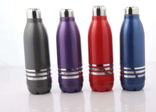 Plastic Insulated Bottles - 500ml Round , Multi-Color Leakproof Designer Plastic